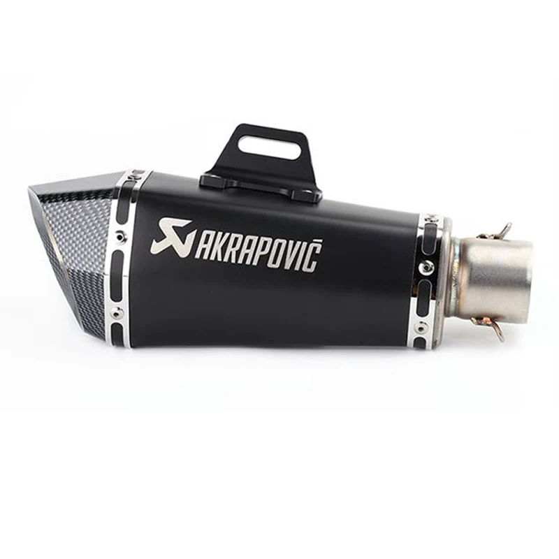 38-51 мм на входе универсальный мотоцикл Yoshimura Akrapovic выхлопная труба глушителя Поддельные углеродного волокна из нержавеющей стали - Цвет: Белый