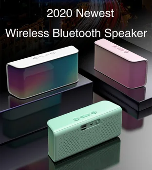 

2020 new wireless bluetooth speaker portable outdoor column high power handsfree mucis center with mic support TF/U for xiaomi