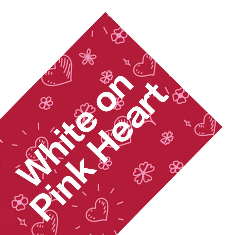 White on Pink Heart