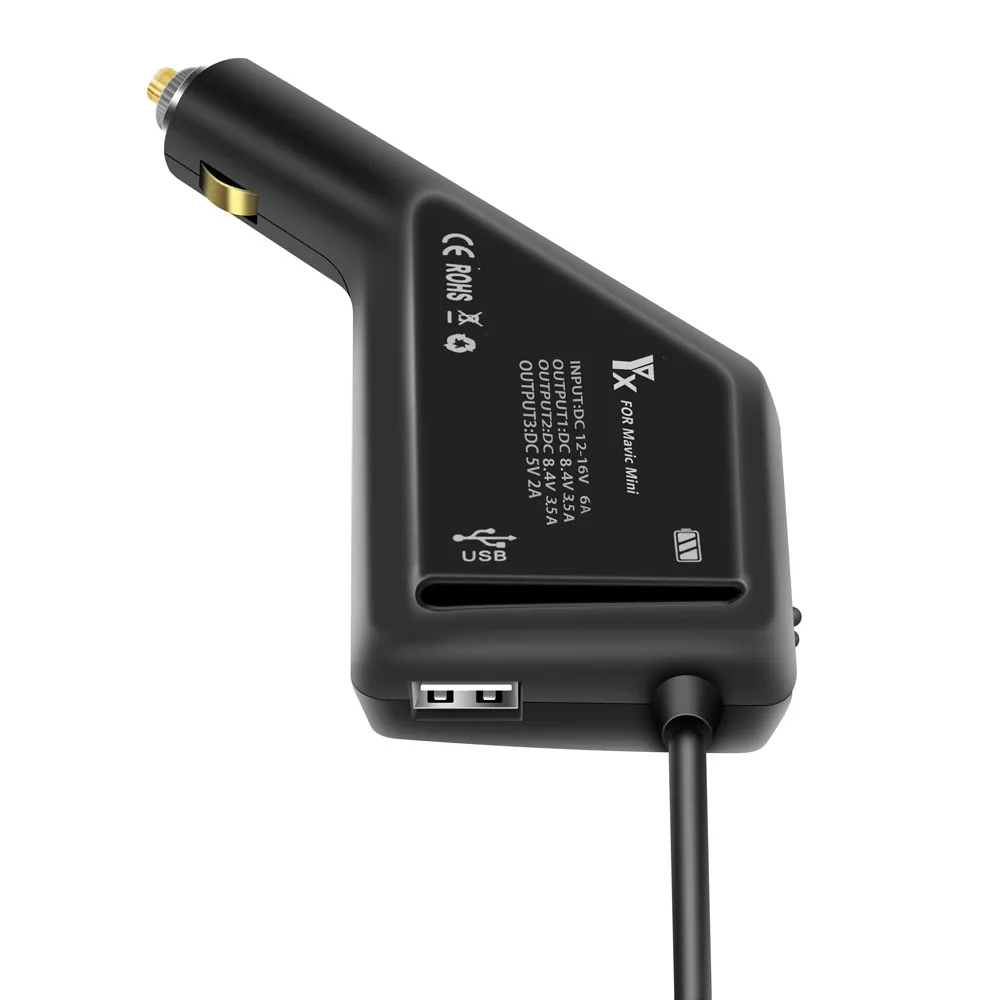 3 в 1 USB Автомобильное зарядное устройство пульт дистанционного управления зарядное устройство для DJI MAVIC Mini Drone супер быстрая зарядка