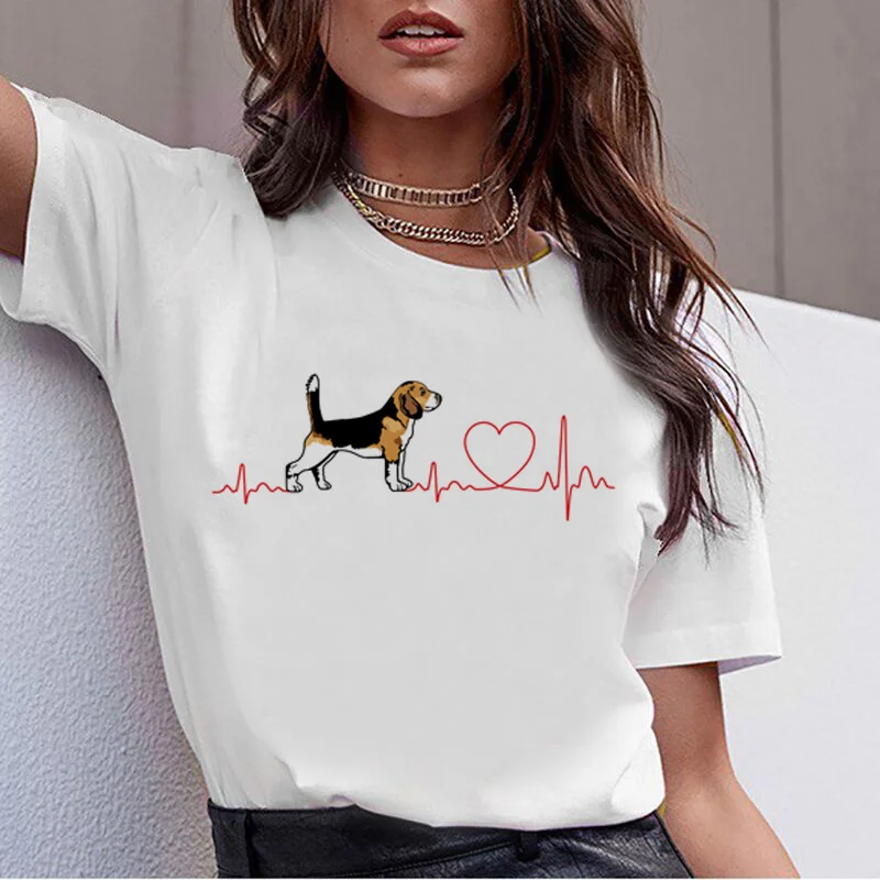 Бультерьер Ротвейлер Kawaii футболка для женщин Beagle Border Collie Malinois забавная Милая