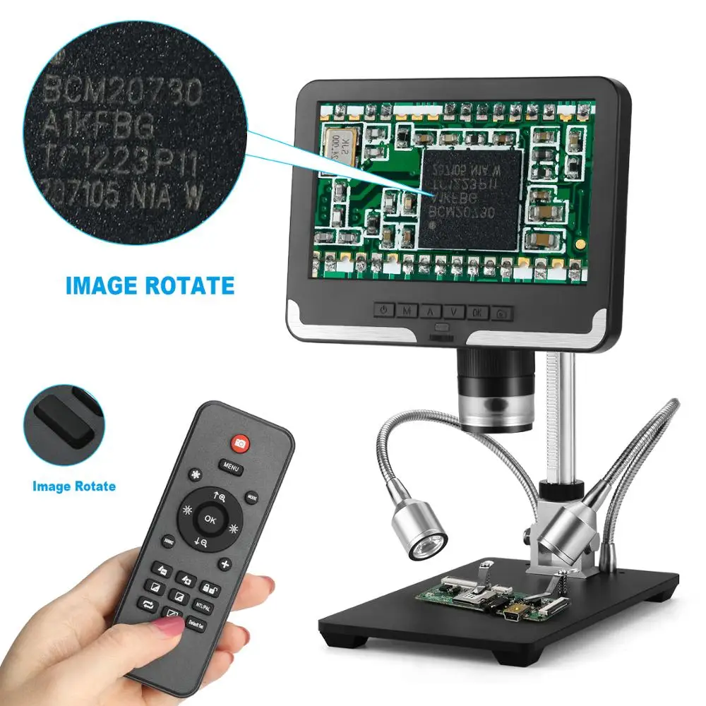 #*Cheap 7 Inch 2.0MP 200X Digital Microscope Industrial Electron Microscope Mobile Phone Repairing PCB Soldering with Remote Control