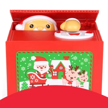

Kids Christmas Santa Thief Money Boxes Toy Piggy Banks Gift Kids Money Boxes Automatic Stole Coin Piggy Bank Money Saving Box