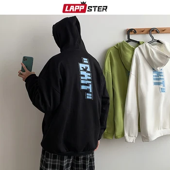 

LAPPSTER Men Japanese Streetwear Black Hoodie 2020 Pullover Mens Letter Harajuku Korean Sweatshirts Male Hip Hop Clothes 5XL