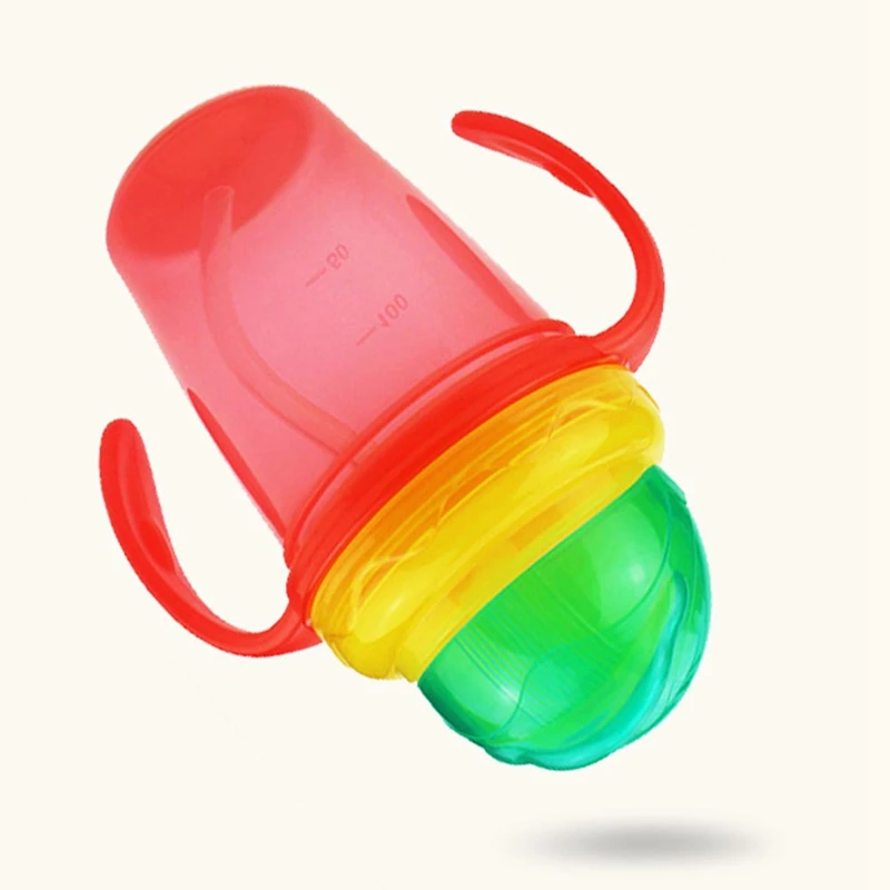 230 мл малыш корма Water Bottle Training милые детские узнать подача воды соломы бутылка с ручкой ребенку пить бутылки младенца