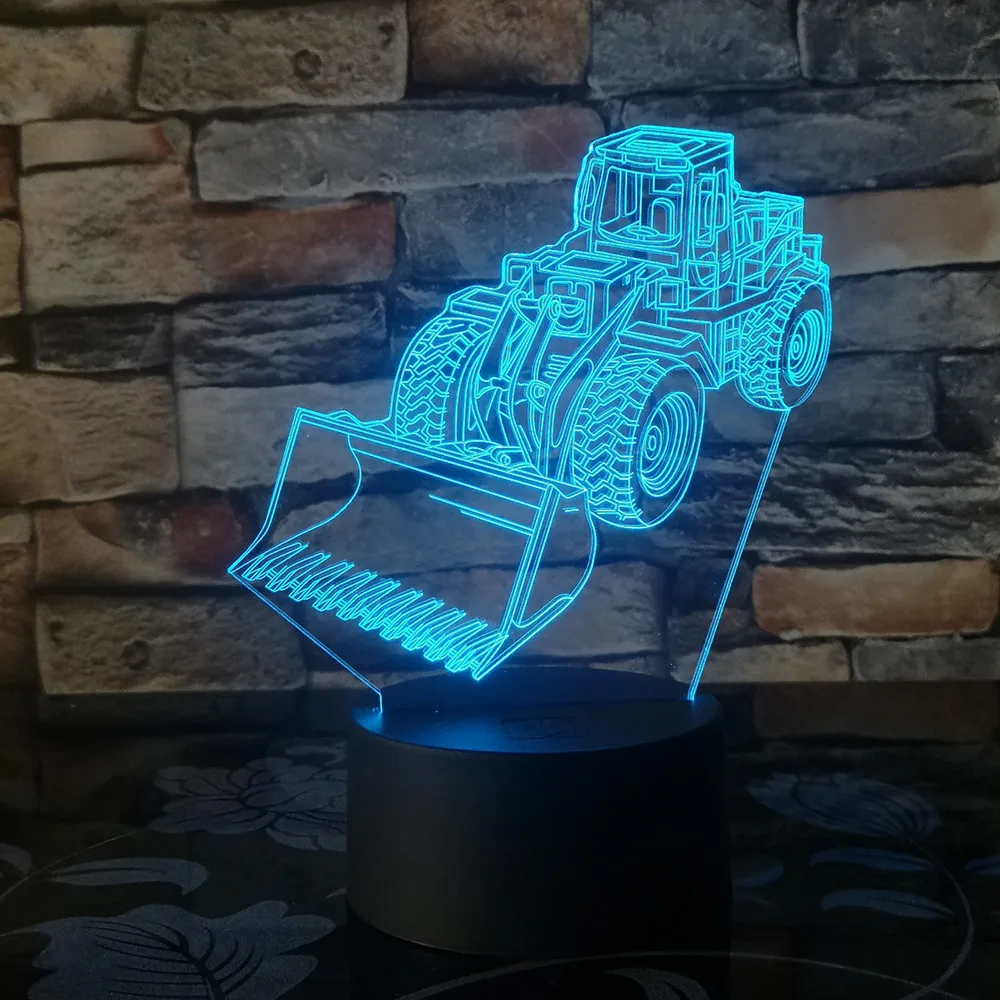 Экскаватор лампа Led 3D ночник 7 цветов изменить атмосферу дистанционного Сенсорная лампа проекционный 3d-светильник акриловая лампа отличные подарки
