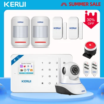 Home Security Alarm Host KERUI W18 WIFI Wireless GSM Alarm system Eas Kit APP Remote Control Home Security Alarm Host with Siren yobang security english russian spansih voice prompt sim home security wifi gsm alarm system app remote control