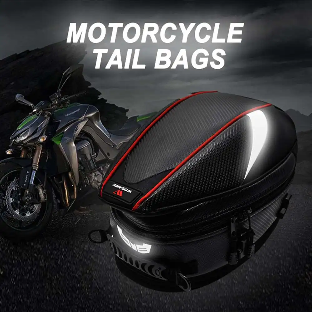 

Waterproof Motorcycle Tail Bag Multi-functional Durable Rear Motorcycle Seat Bag Luggage Saddle Tank Travel Tail Rider Backpack