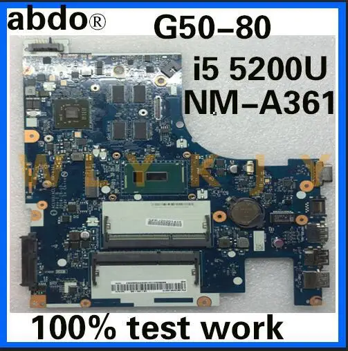 Abdo ACLU3/ACLU4 NM-A361 материнская плата для Lenovo G50-80 G50-80M ноутбука CPU i5 5200U R5 M330 DDR3 100%