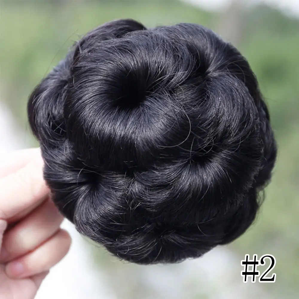 cabelo falso para mulheres com clipe, extensão de cabelo remy scrunchie