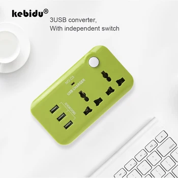 

kebidu Power Strip Smart Plug Home Electronics Fast Charging Socket with USB EU UK Universal Socket Plug Extension Cord Socket