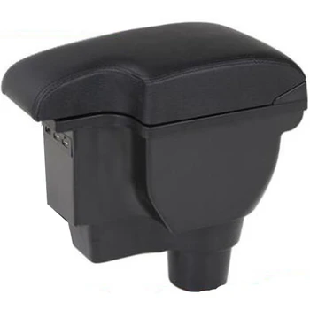 

For KIA Rio 4 Rio X-Line Armrest Box Central Store Content Box Car-Styling Accessories(Black Leather + Black Line)