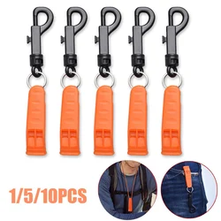 1/5/10pcs Sports Match Dual Band Whistle Plastic Outdoor Camp Hiking Survival Loud Whistle Emergency Multifunction Equipment kit