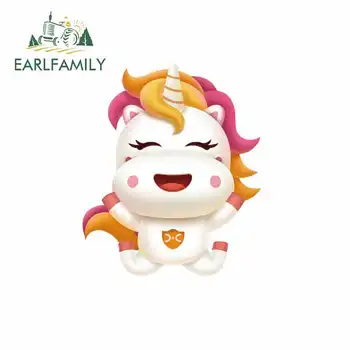 

EARLFAMILY 13cm x 10.8cm for Jumping Unicorn Car Stickers Vinyl JDM Bumper Trunk Truck Graphics Waterproof Anime DIY Fine Decal