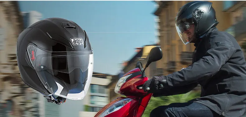 Подлинный продукт AGV K5, мотоциклетный шлем с двойными линзами, полушлем, защитный шлем, рыцарь, экипирует мужчин, t, мужской, солнцестойкий, Воздухопроницаемый
