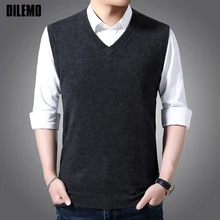 Модный брендовый свитер для мужчин s, пуловеры, джемперы, вязаные, одноцветные, v-образный вырез, осень, приталенный, корейский стиль, повседневная одежда для мужчин