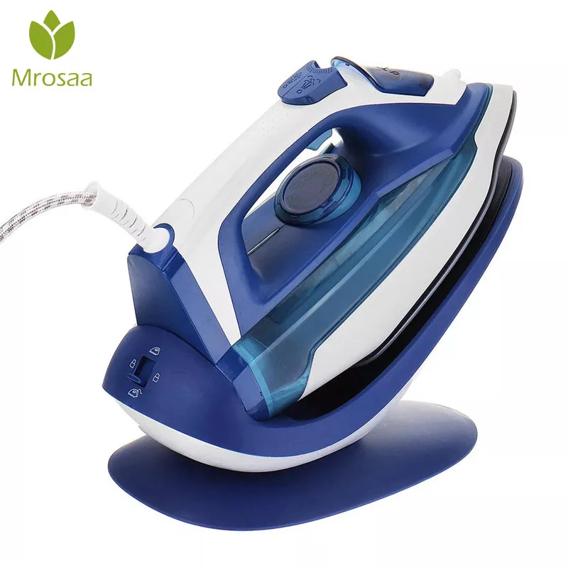 

Fashion Electrics Steam Iron with Charging Base 5 Level Temperature Control Overheat Protection Steam Clothes Handheld Flatiron