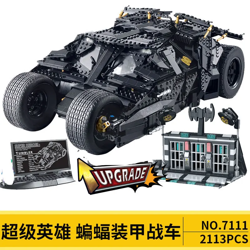 

DHL Upgraded The Tumbler Add prison Chariot Batman Super heroes Compatible 76023 Building Blocks Toy For Children's Gifts