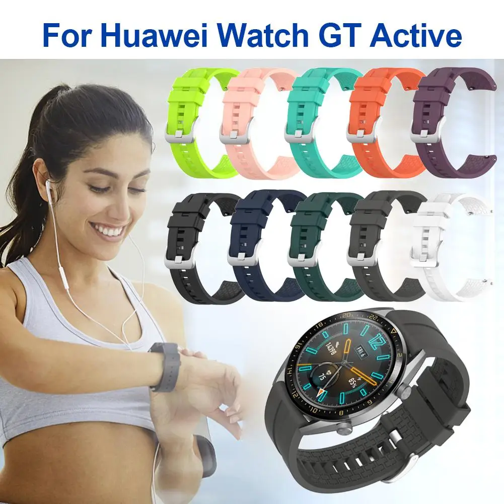 22 мм силиконовый ремешок для часов Ремешок для huawei Watch GT Active huawei часы волшебный браслет аксессуары