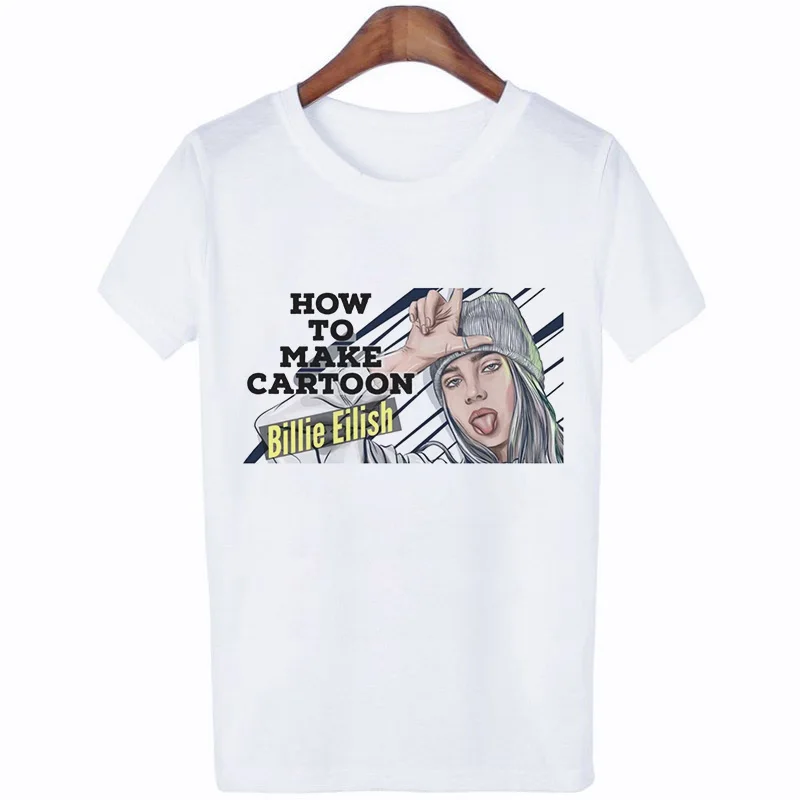 3823 Billie Eilish I Hate The Expression Of This World футболка Женская Harajuku повседневная с круглым вырезом новая хип-хоп Футболка хипстерские Топы Футболка - Цвет: 3823