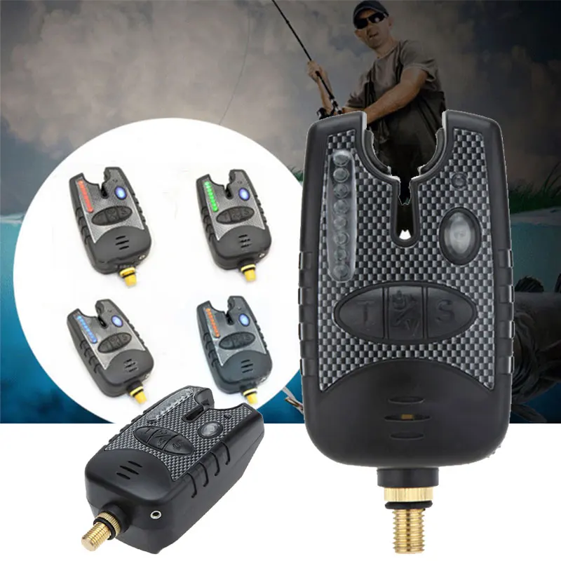 Annunciator пчеловод 9*4*4 см черный спортивный водонепроницаемый сигнализатор укуса рыбалка Регулируемый звук Открытый ABS чувствительность рыбы тон громкости