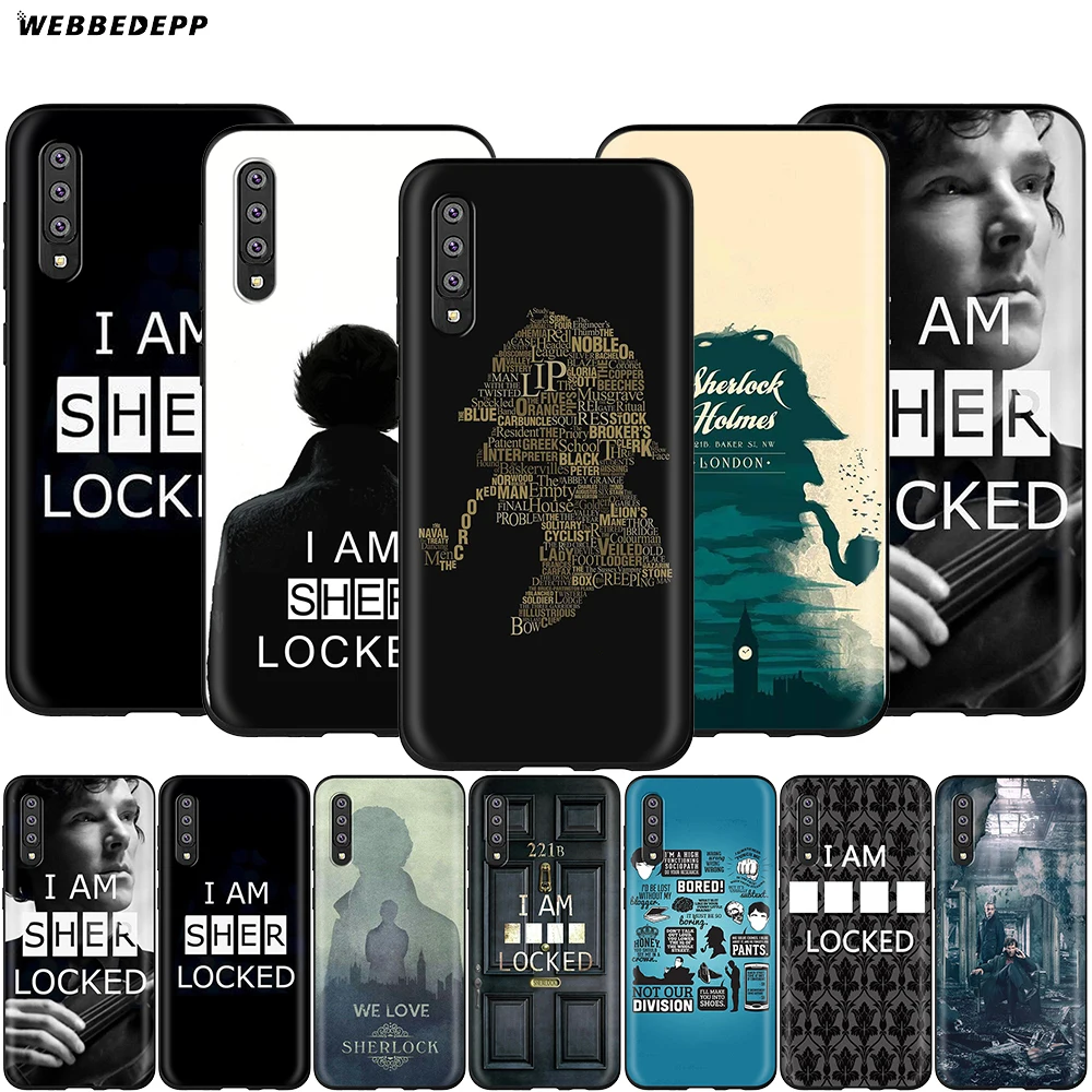 Webbedepp чехол с шерлоком Холмсом для Samsung Galaxy S7 S8 S9 S10 Plus Edge Note 10 8 9 A10 A20 A30 A40 A50 A60