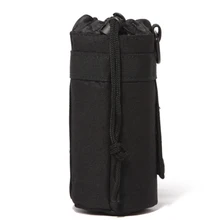 Регулируемая тактическая сумка для бутылки с водой складная сумка держатель для бутылки с водой крепление для рюкзак, сумка-пояс-черный