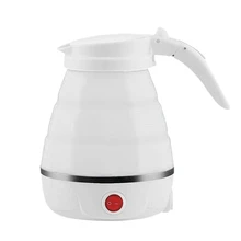 Travel Foldable Electric Kettle - Fast Water Boiling - Food Grade Silicone - Small, Collapsible, Portable - Boil Dry Protectio