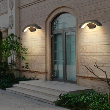 

Automatic Human Body Infrared Sensor Switch 15W LED Wall Lamp Courtyard Courtyard Outdoor Lighting Waterproof Warm White Light