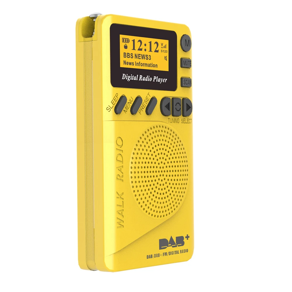 Портативное цифровое радио DAB/DAB+ цифровое радио с MP3-плеером с FM перезаряжаемой батареей Bluetooth динамик мини карманное радио