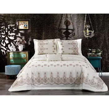 

Rosa Double Bed Cover Ecru Powder