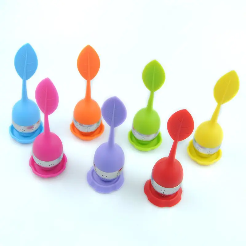 

Creative Leaf Tea Strainer Silicone Teaspoon Infuser Filter Teteras Tea Accessories Home Tea Drinking Instrument