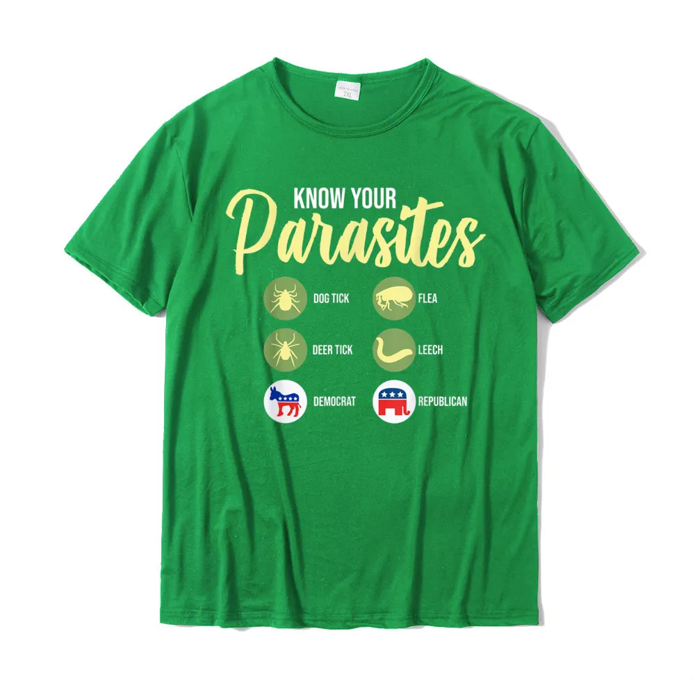 O-Neck Camisa Cotton Fabric Student T-Shirt Design Short Sleeve Tops & Tees New Arrival Design T-shirts Top Quality Libertarian Shirt - Know Your Parasites T-Shirt T-Shirt__19639 green