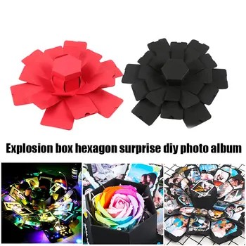 

Hot Handmade Gift Box Photo Album Box Anniversary Scrapbook DIY Love Photo Album Romantic Gift for Girls D6