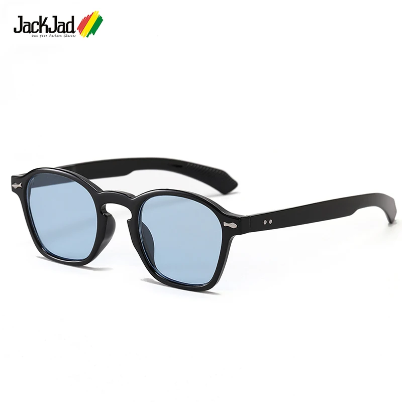 

JackJad 2021 Fashion Square Style Tint Ocean Lens Sunglasses Men Women Rivets Brand Design Sun Glasses Shades Oculos De Sol 3550