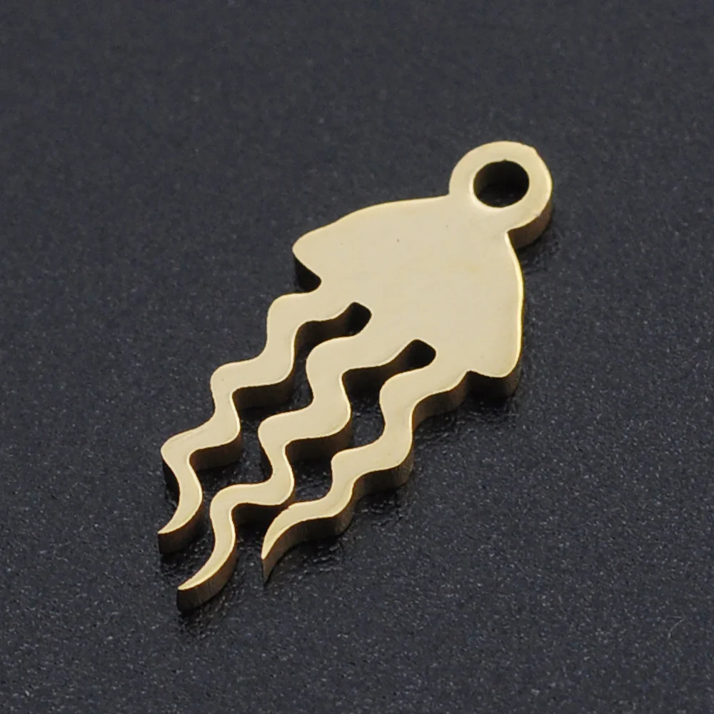 5pcs/lot 316 Stainless Steel  Jellyfish Charm  Pendants   Wholesale DIY Necklace Bracelet Making Charms Accept OEM Order