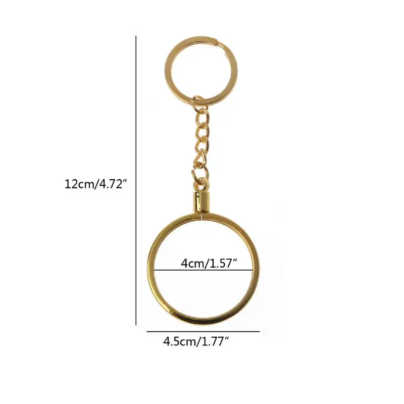 40mm/1.57 기념 동전 홀더 열쇠 고리 메달리온 또는 칩 컬렉션 기념품 동전 펜던트 열쇠 고리 패션 주얼리