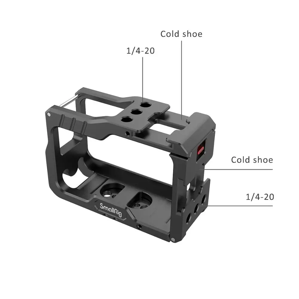 SmallRig Vlogging Aluminum Cage for Insta360 ONE R Vlog Camera Cage With Cold Shoe Mount Vlogging Camera Tripod Support Rig 2798