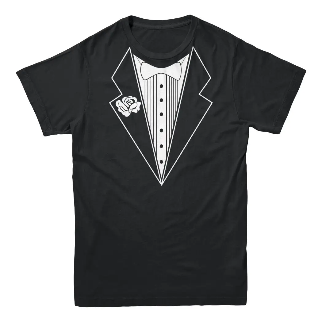 Fake Tuxedo Tux Bachelor Party Formal Wear Black Tie Funny Prank Men's T-shirt | Мужская одежда