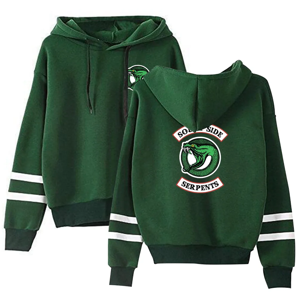 

Riverdale hoodies Sweatshirt Long Sleeve Hoodies Sweatshirt Unisex Print Stripe Fashion Couple Pocket Decorative Two bar