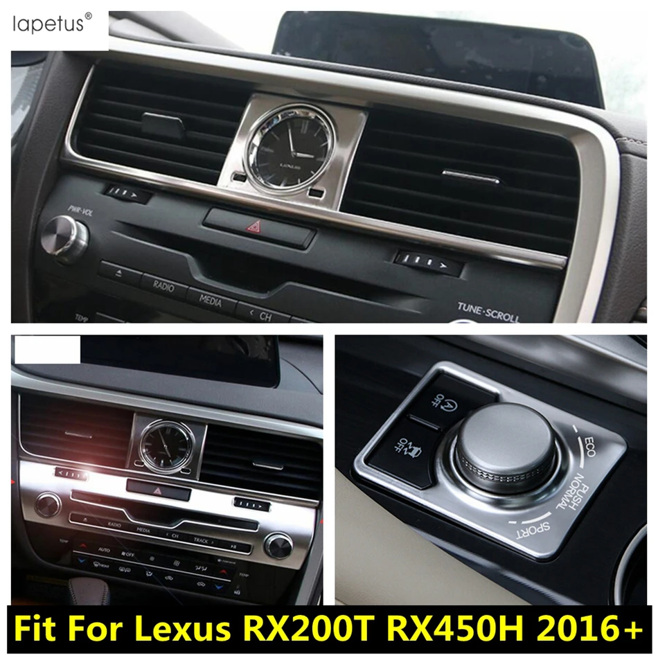 

Lapetus Driving Model Knob / Central Control CD Panel / Clock Ring / Air AC Vent Cover Trim Fit For Lexus RX RX450h 2016 - 2021