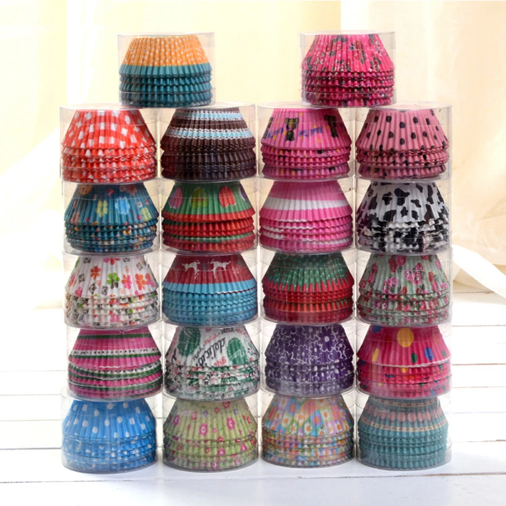 100Pcs Colorful Paper Cake Cupcake Liner Baking Muffin Box Cup Case Party Tray Cake Mold Decorating Cupcake paper Tools