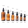 Dropper Bottles with Scale 5ml-100ml Reagent Eye Drop Amber Glass Aromatherapy Liquid Pipette Bottle Refillable Bottles Travel 6