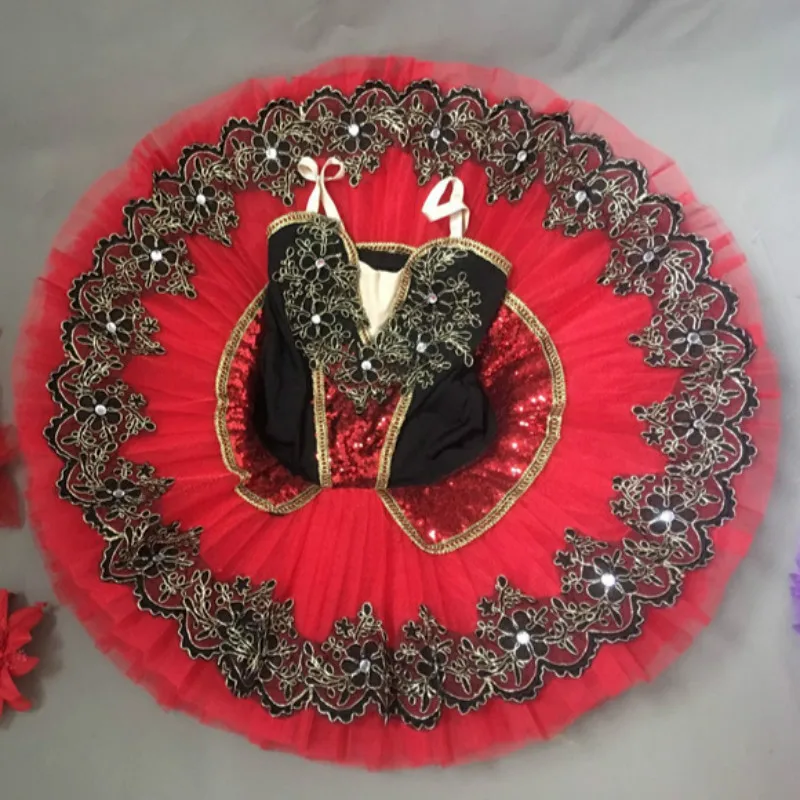 Балерина для вечерние красная профессиональная балетная пачка взрослых детей