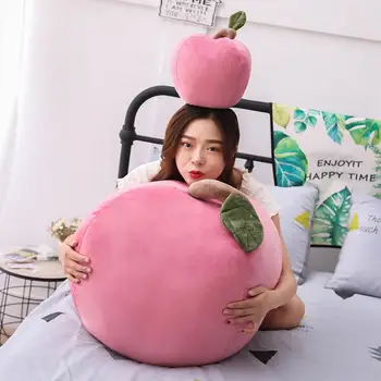 

25cm\40cm Cute Kawaii Simulation Christmas Peace Fruit Apple Plush Pillow Filled Animal Fruit Pillow Cushion Birthday Gift Child
