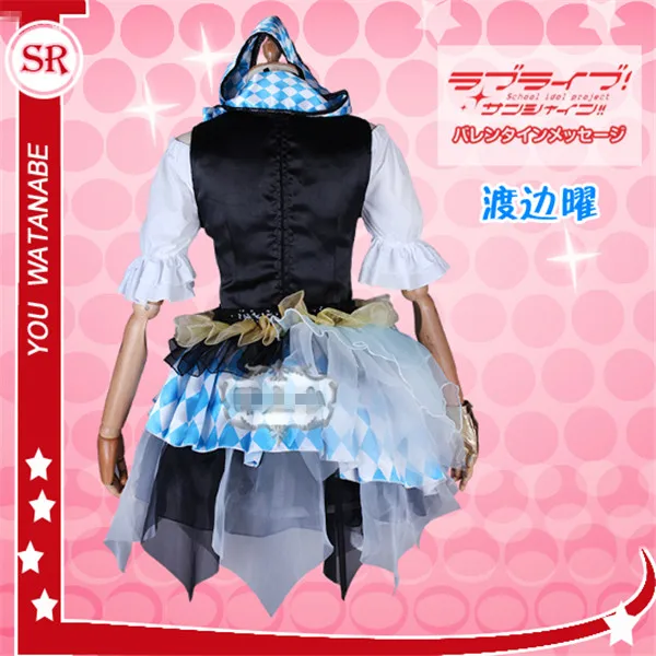 Love Live Sunshine Aqours аниме Униформа Cos платье костюмы для косплея CYaRon! Комплект платьев Happy End Watanabe You