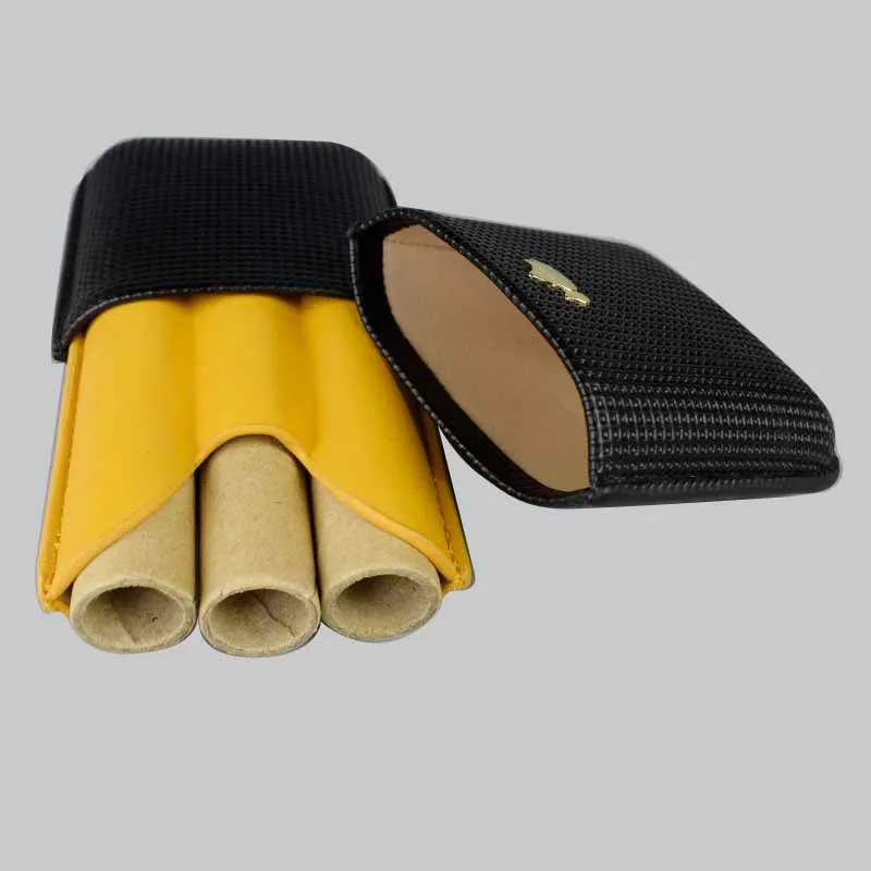 COHIBA кожаный чехол для сигар на открытом воздухе Humidor дорожная карманная коробка для сигар с подарочной коробкой портативный инструмент для хранения табака