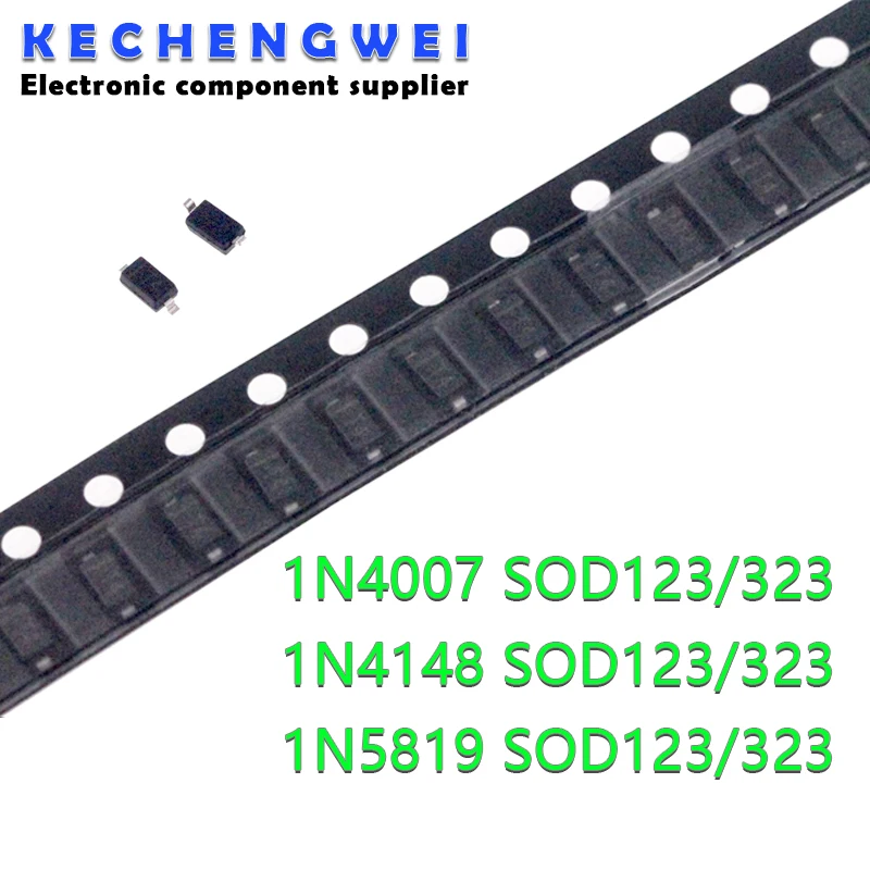 100 шт. SMD diode 0805 SOD-123 1N5819 1N4007 1N4148 SOD123 SOD-323 1206 1N4148WS 1N5819WS B5819WS SOD323 | Электронные