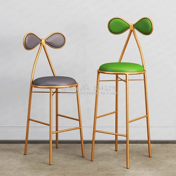 

5%N1B Home Butterfly Dining Chair Golden Bar Chair Stool Makeup Chair Modern Simple Dressing Table Stool