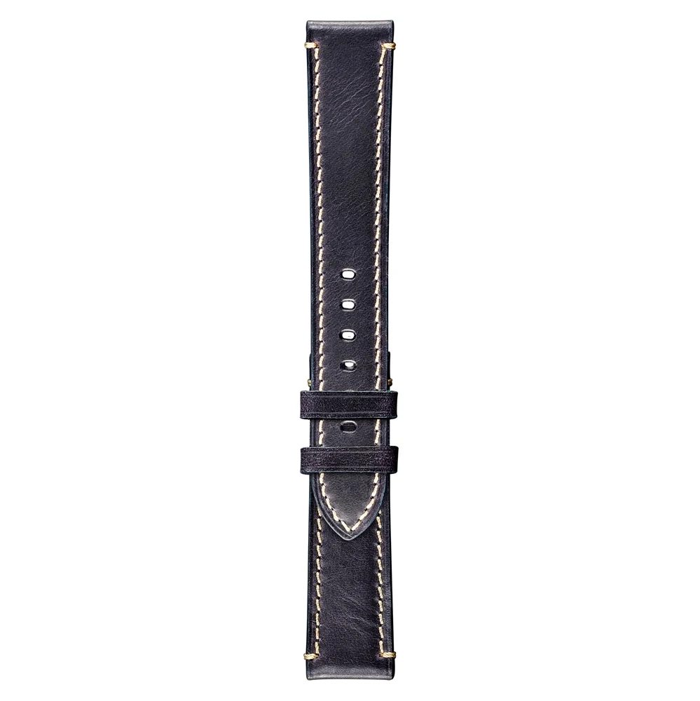 Anbeer Genuine Leather Watch Strap 18mm 20mm 22mm 24mm Saddle Business Pilot Style Watch Band for Men Replacement Watchband